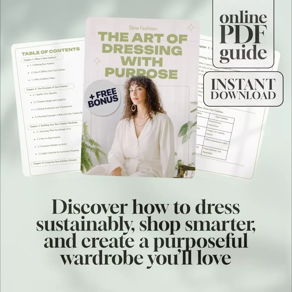 Slow Fashion: The Art of Dressing with Purpose | Digital Guide for Sustainable Style, Ethical Wardrobe Building & Conscious Shopping