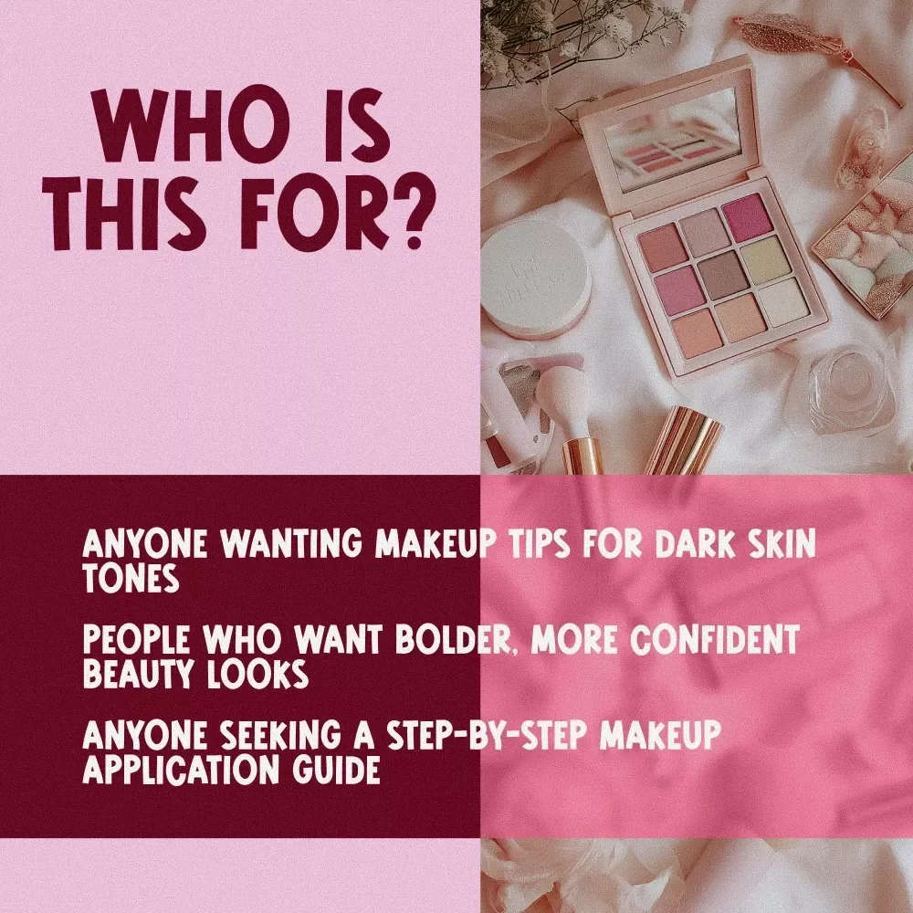Perfect Makeup for Dark Skin Checklist – Digital Download Guide for Flawless Complexion, Bold Colors & Radiant Glow | Makeup for Dark Skin Beauty Tips