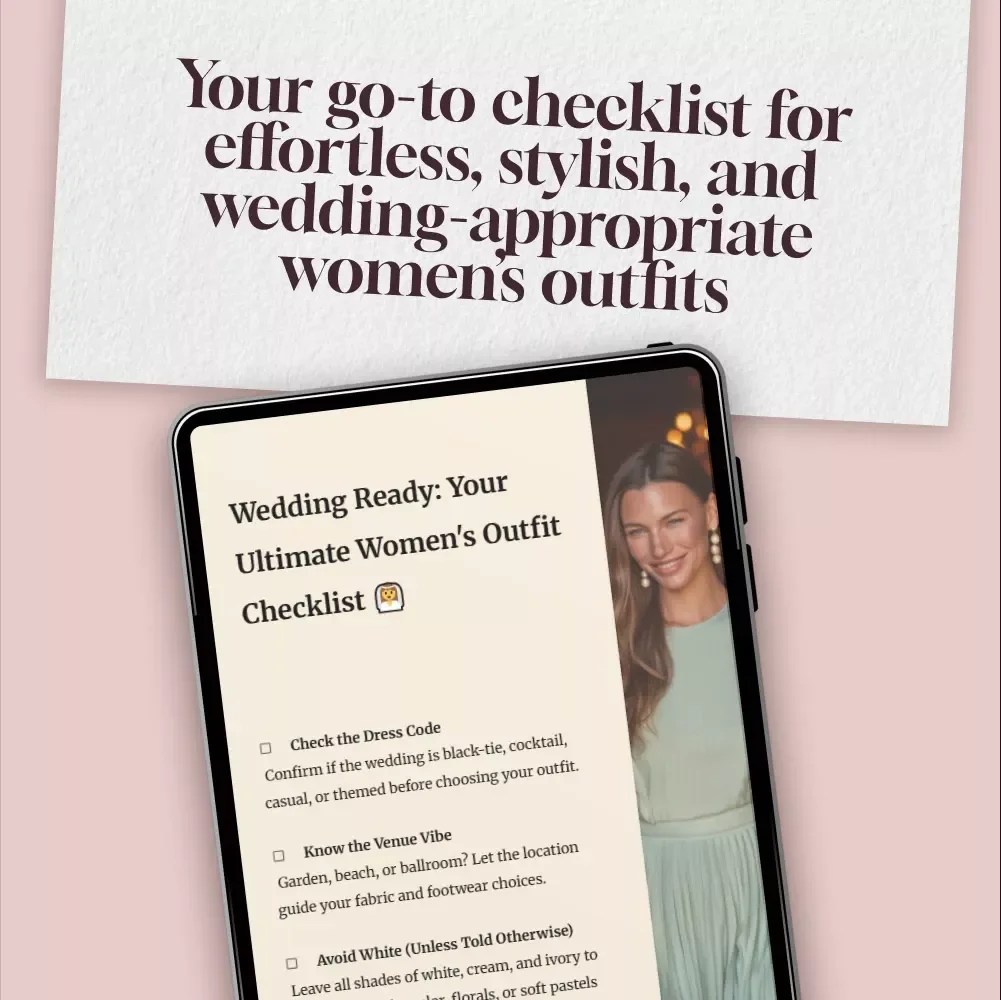 Wedding Ready: Your Ultimate Women's Outfit Checklist | Digital Download Guide for Wedding Outfits for Women, eBook, Printable Style Planner