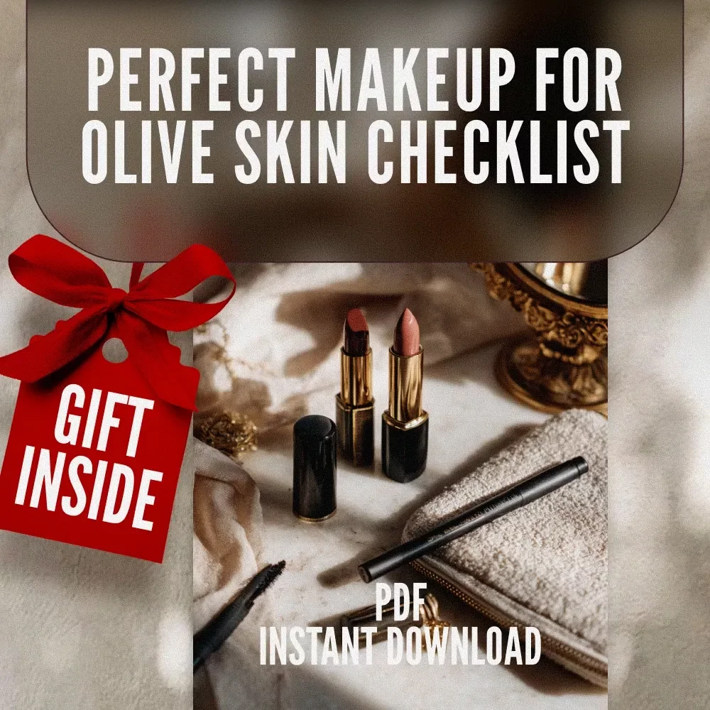 Perfect Makeup for Olive Skin Checklist | Digital Download Beauty Guide for Olive Skin Tone Makeup Tips & Step-by-Step Routine