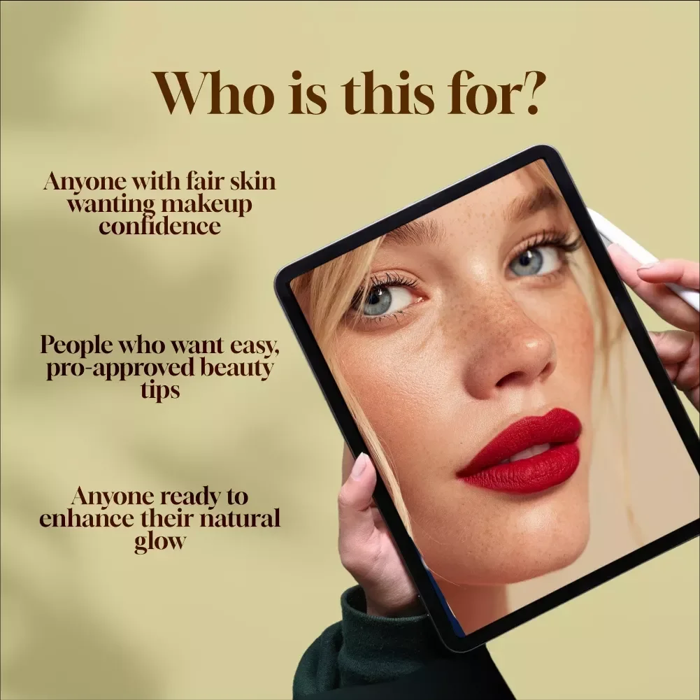 Glow Right: The Ultimate Makeup Guide for Fair Skin | Digital Download Makeup for Fair Skin Tutorial, eBook & Checklist