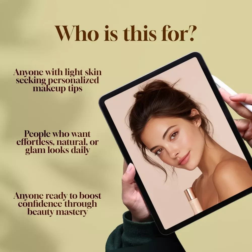 Radiant & Refined: The Ultimate Makeup Guide for Light Skin | Digital Download eBook & Checklist for Flawless Makeup for Light Skin