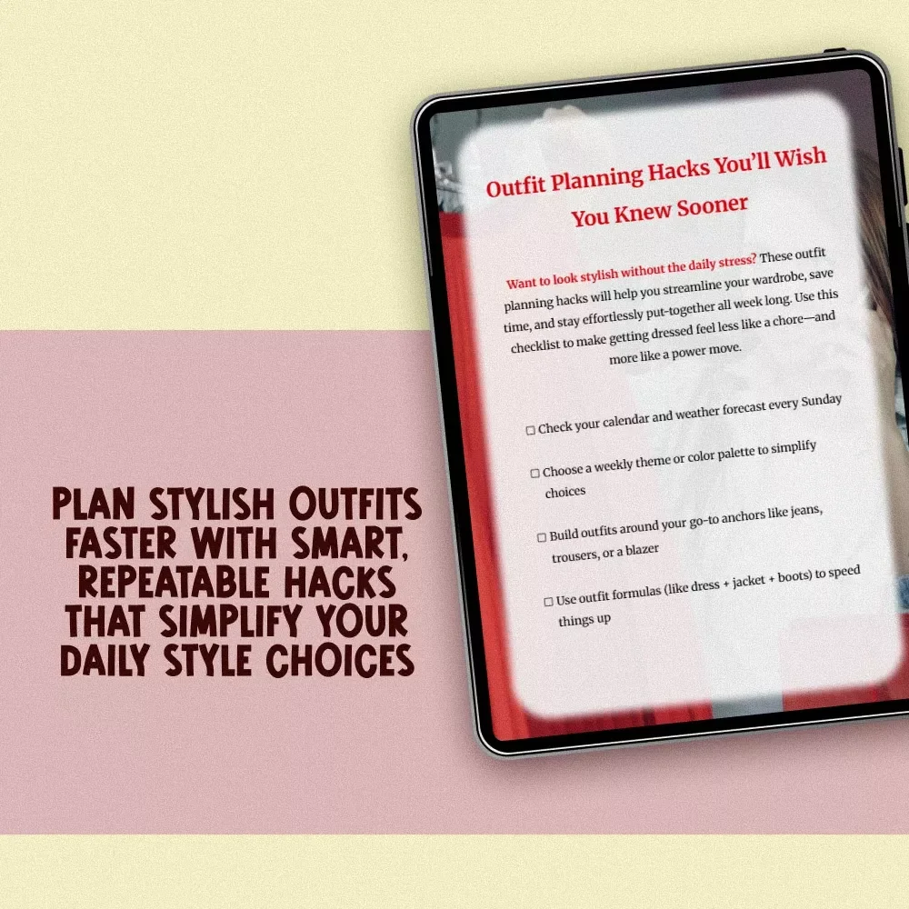 Outfit Planning Hacks You’ll Wish You Knew Sooner | Printable Wardrobe Checklist for Effortless Weekly Style & Outfit Ideas