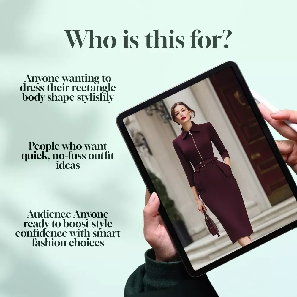 Rock Your Rectangle: The Ultimate Style Guide to Flattering Your Straight-Body Shape | How to Dress a Rectangle Body Shape eBook, Digital Download Style Guide