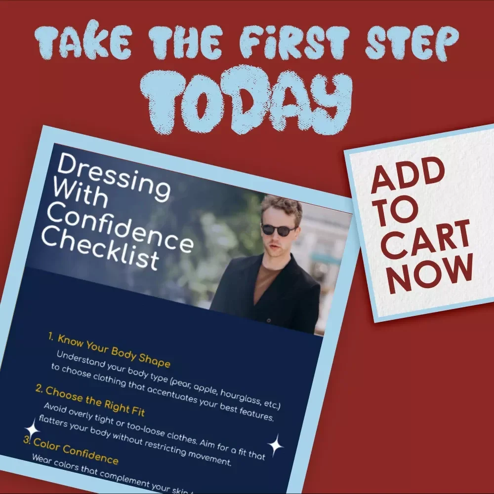 Dressing with Confidence Checklist | Printable Digital Download for How to Dress with Confidence, Style Guide for Women & Men, Wardrobe Tips