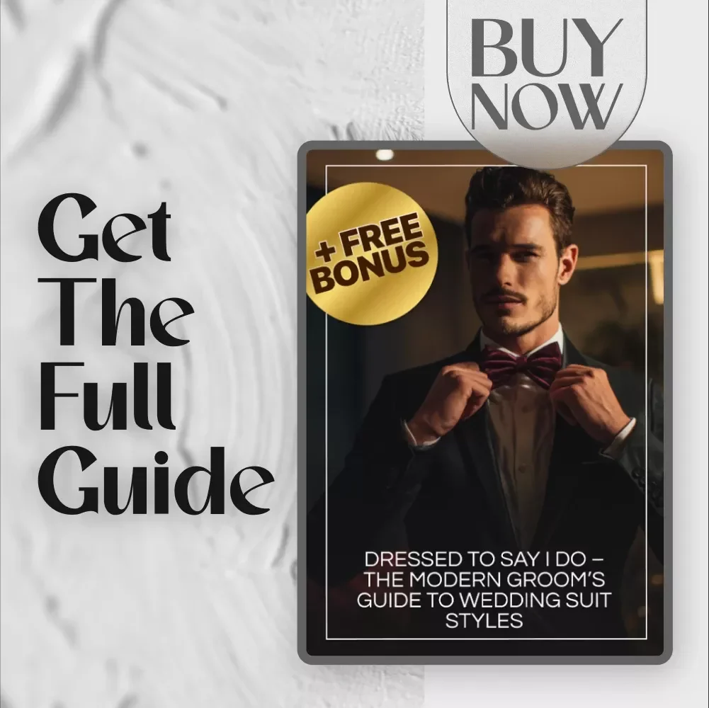 Dressed to Say I Do – The Modern Groom’s Guide to Wedding Suit Styles | Digital Download Men’s Suit Styles Wedding Guide & Groom Styling Tips