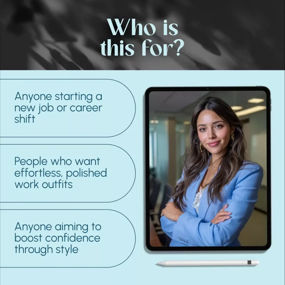 The Confident Guide to Looking Great at Work | Digital Download Style Guide for Work Outfits, Dressing for Success, & Workplace Wardrobe Tips