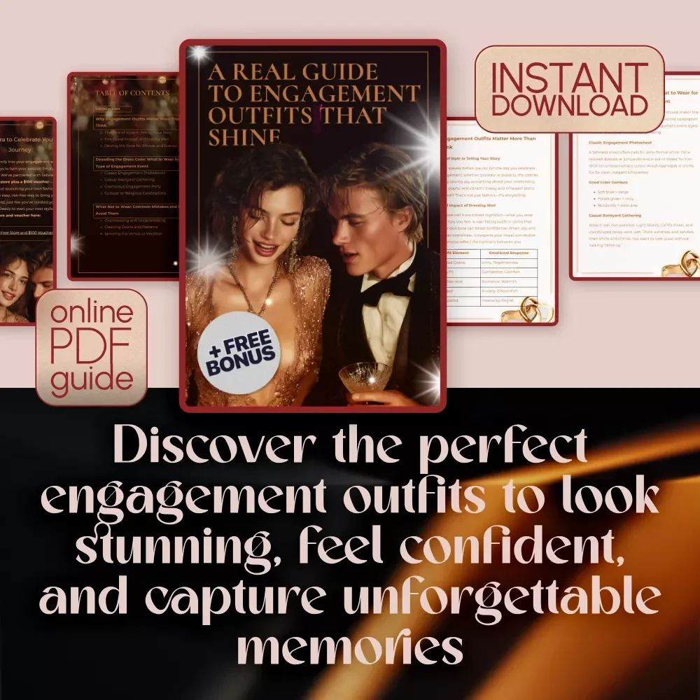 A Real Guide to Engagement Outfits That Shine | Stylish Outfit Ideas for Engagement Photoshoots, Parties & Events – Digital Download Guide
