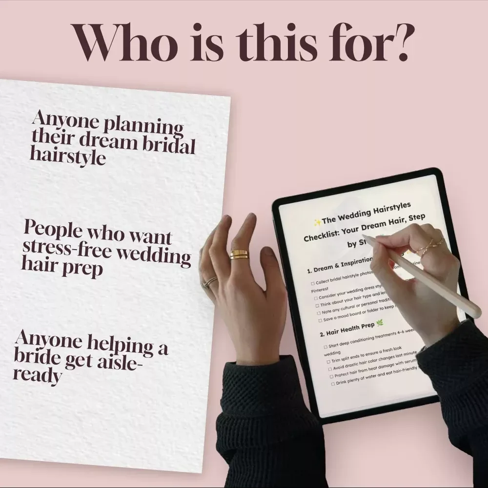 The Wedding Hairstyles Checklist: Your Dream Hair, Step by Step | Bridal Hair Planning Guide for Perfect Wedding Hair Styles | Digital Download PDF