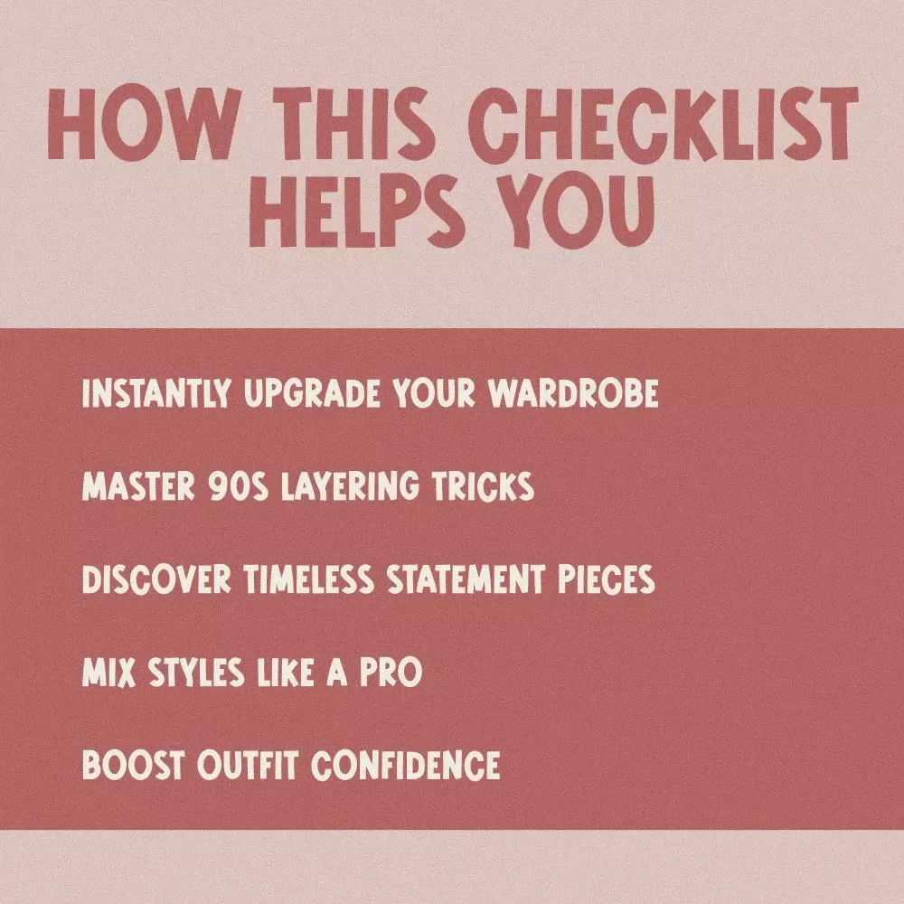 The Ultimate 90s Fashion Checklist | Retro 1990’s Style Guide & 90's Fashion Inspiration Digital Download