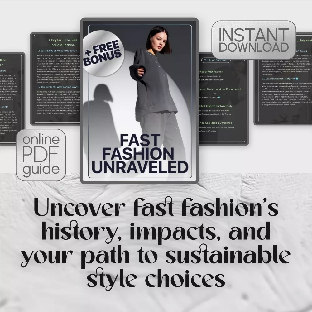 Fast Fashion Unraveled | Digital Guide on the History of Fast Fashion, Social & Environmental Impact, and Sustainable Shopping Tips