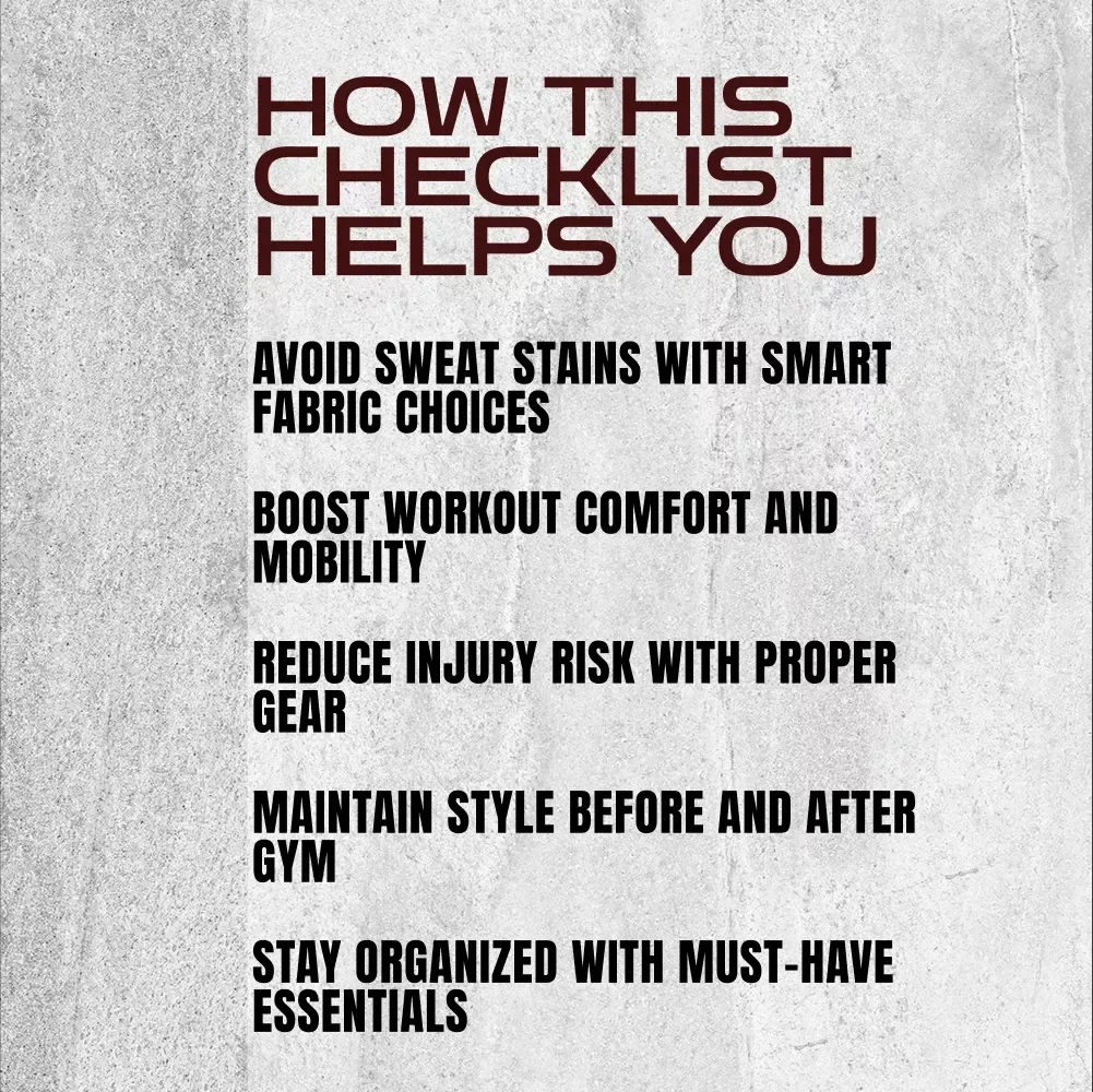 Gym Outfits Checklist for Men | Digital Download Style & Performance Guide for Athletic Wear, Training, and Fitness Essentials