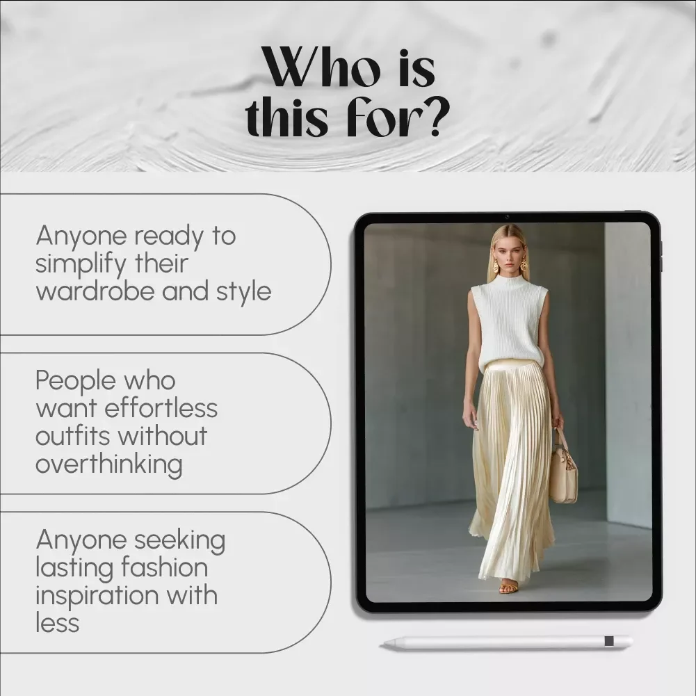 Minimalist Fashion for Effortless Style | Digital Guide for Wardrobe Inspiration, Core Pieces & Lifestyle Tips | Minimalist Fashion Inspiration eBook