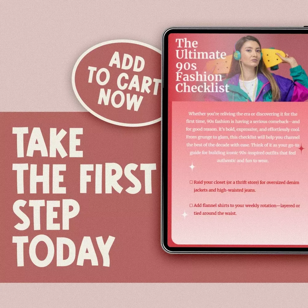 The Ultimate 90s Fashion Checklist | Retro 1990’s Style Guide & 90's Fashion Inspiration Digital Download