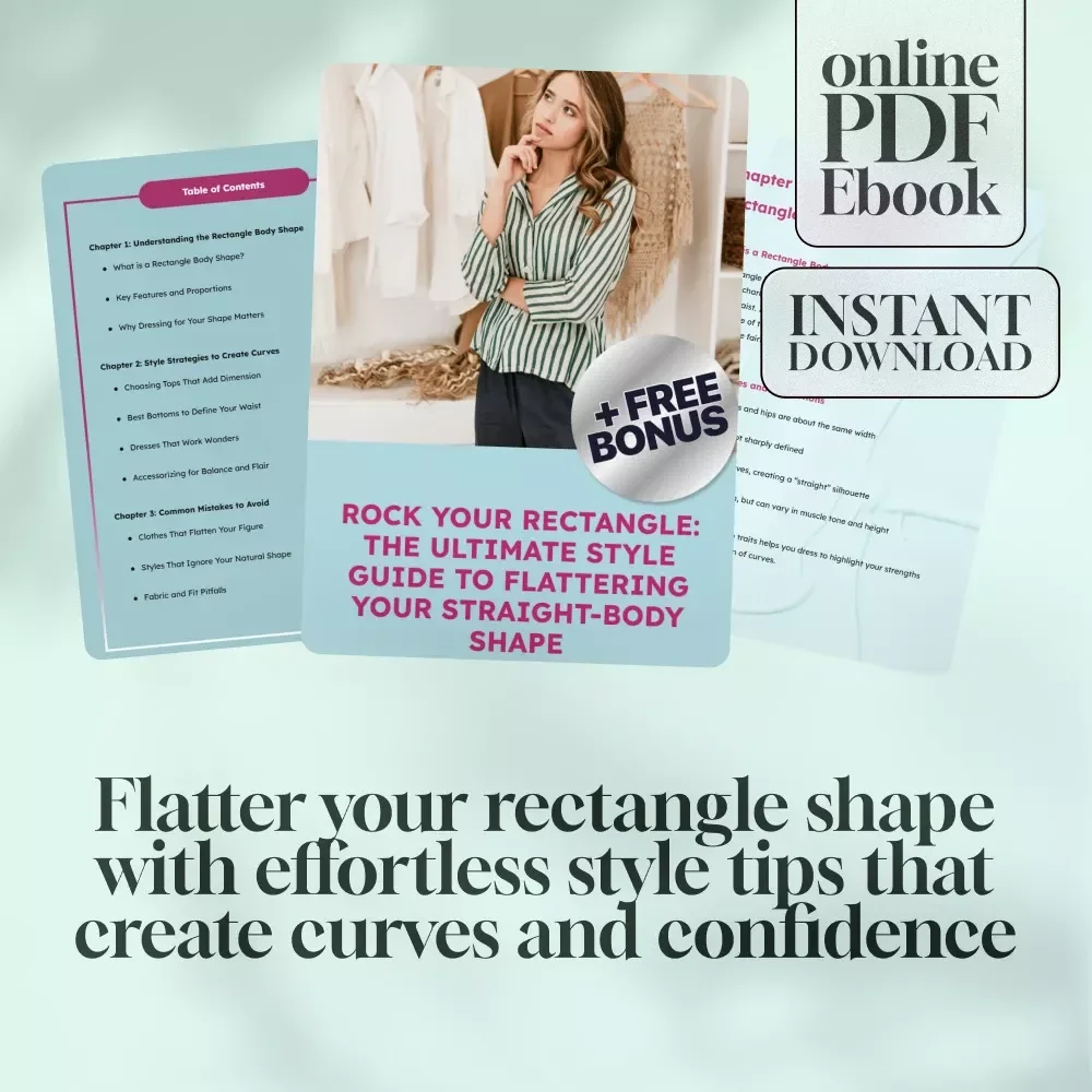 Rock Your Rectangle: The Ultimate Style Guide to Flattering Your Straight-Body Shape | How to Dress a Rectangle Body Shape eBook, Digital Download Style Guide