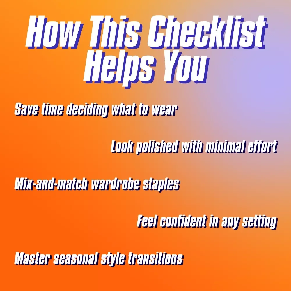 Effortless Outfit Formulas Checklist: Style Made Simple | Printable Wardrobe Guide, Capsule Closet Ideas, Digital Download Fashion Styling Tips