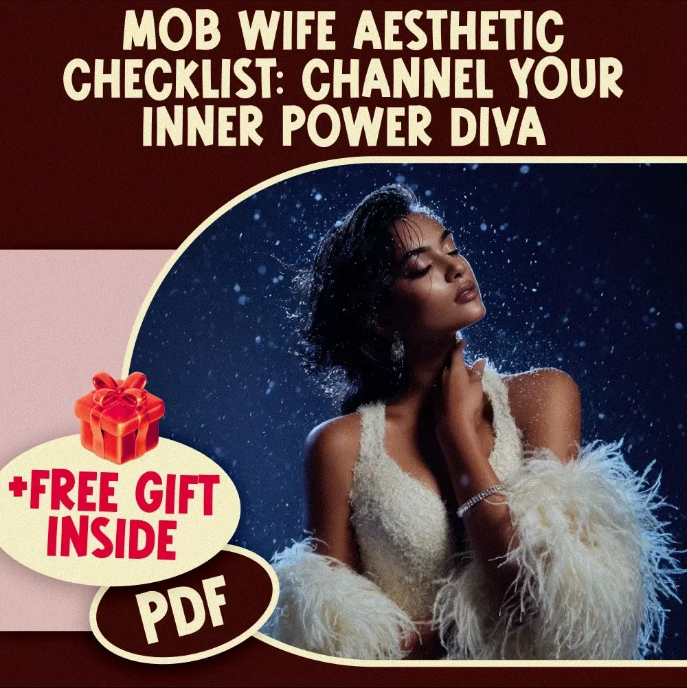 Mob Wife Aesthetic Checklist: Channel Your Inner Power Diva | Digital Download Style Guide for Luxe, Bold & Glamorous Fashion