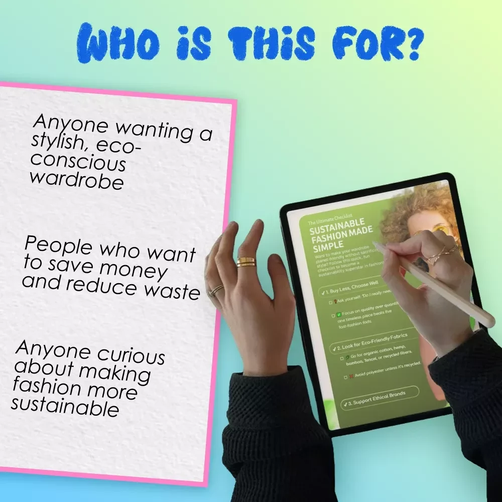 Sustainable Fashion Made Simple: The Ultimate Checklist | Digital Download Guide for Eco-Friendly & Ethical Clothing Choices | What is Sustainable Fashion Resource