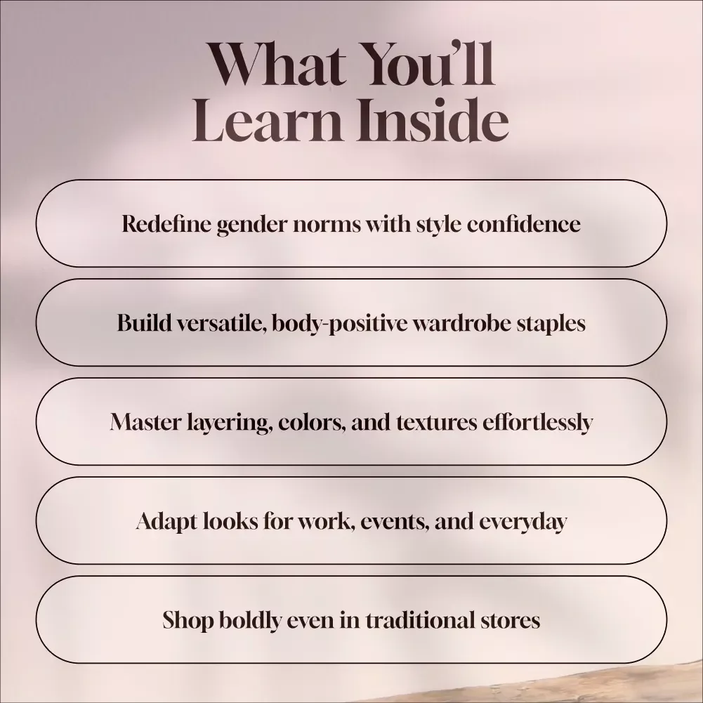 A Style Guide to Non-Binary Fashion Freedom | Digital Guide for Authentic Genderless Style, Wardrobe Inspiration & Outfit Ideas