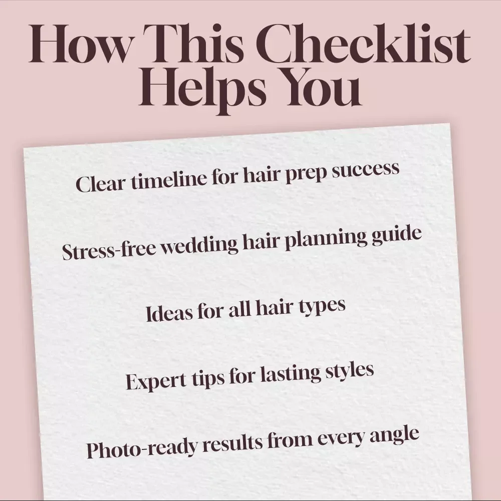 The Wedding Hairstyles Checklist: Your Dream Hair, Step by Step | Bridal Hair Planning Guide for Perfect Wedding Hair Styles | Digital Download PDF