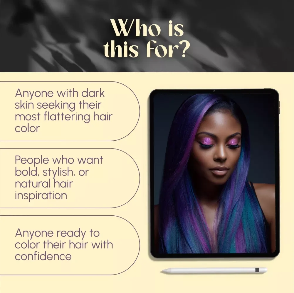 How to Choose Your Perfect Hair Color for Dark Skin | Digital Guide for Finding the Best Hair Colors for Dark Skin, Undertone Tips & Care Advice