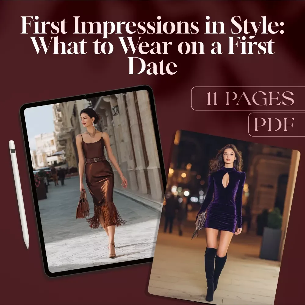 First Impressions in Style: What to Wear on a First Date | First Date Outfits Guide, Digital Download eBook & Checklist for Confident Style Choices