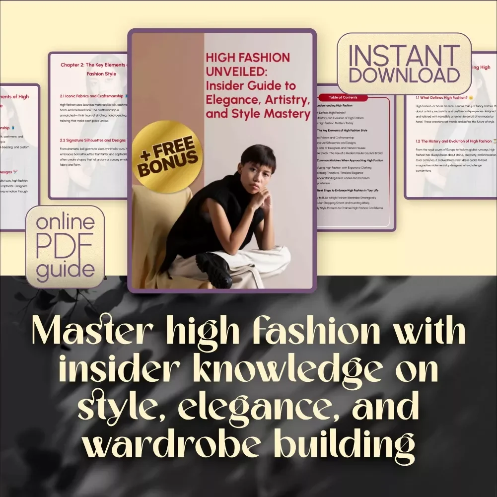 High Fashion Unveiled: Insider Guide to Elegance, Artistry, and Style Mastery | High Fashion Digital Guide
