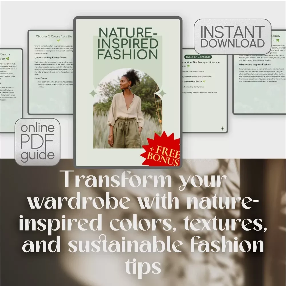 Nature-Inspired Fashion | Digital Style Guide for Earthy, Botanical & Eco-Chic Wardrobe Ideas