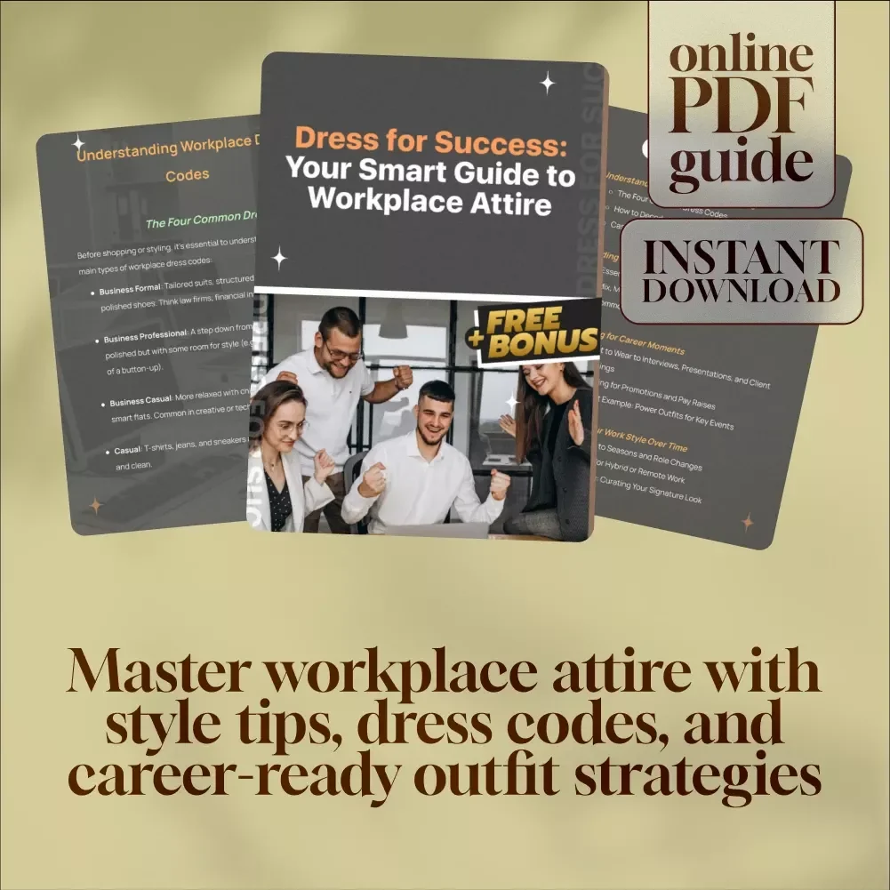 Dress for Success: Your Smart Guide to Workplace Attire | Digital Download Guide for Professional Work Outfits, Office Dress Codes, and Career Wardrobe Tips