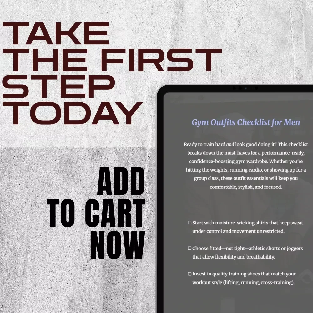 Gym Outfits Checklist for Men | Digital Download Style & Performance Guide for Athletic Wear, Training, and Fitness Essentials