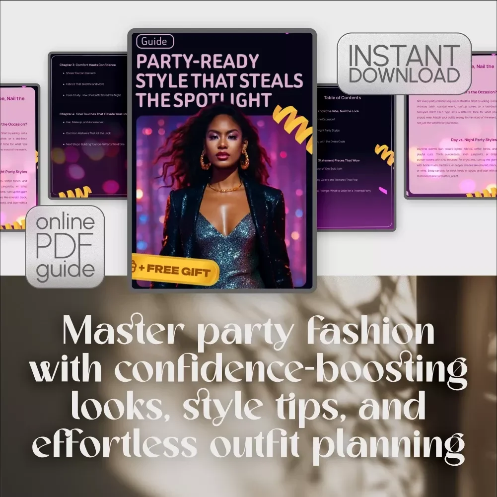 Party-Ready Style That Steals the Spotlight | Ultimate Party Fashion Ideas Guide for Women | Digital Download eBook