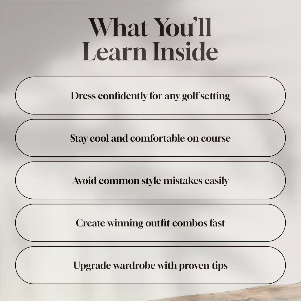 Golf Outfits for Men Made Easy | Stylish Men's Golf Outfit Guide for Course-Ready Looks, Wardrobe Tips & Style Combos (Digital Download)