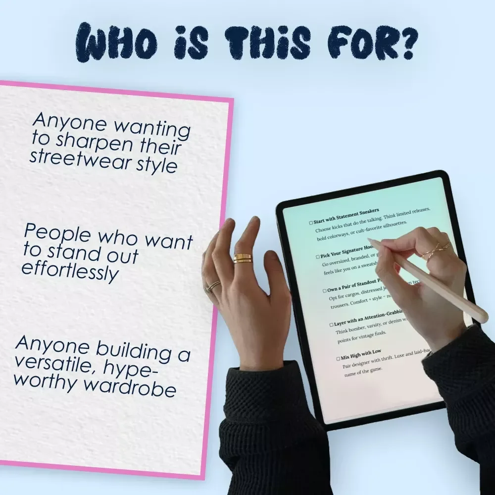 Master the Streetwear Look with This Ultimate Checklist | Digital Download Street Wear Style Guide, eBook & Printable Fashion List