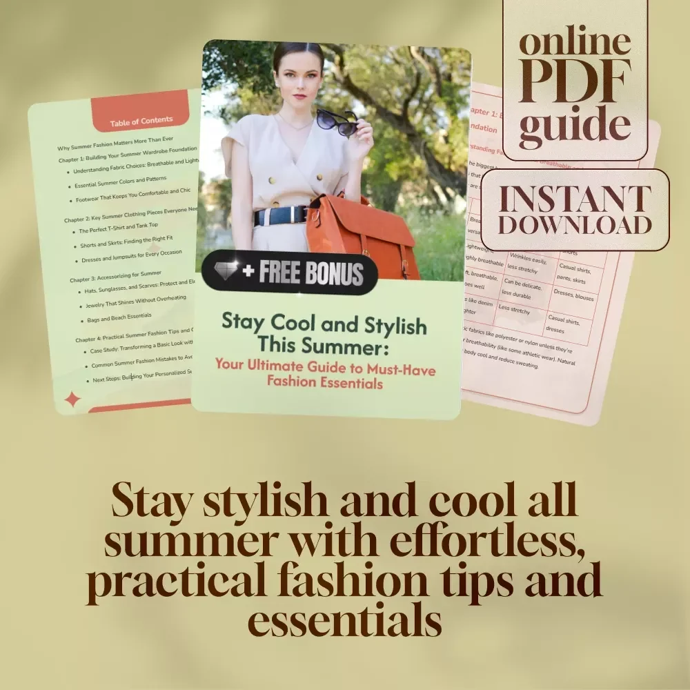 Stay Cool and Stylish This Summer: Your Ultimate Guide to Must-Have Fashion Essentials | Digital Download Summer Fashion Must Haves eBook & Style Checklist