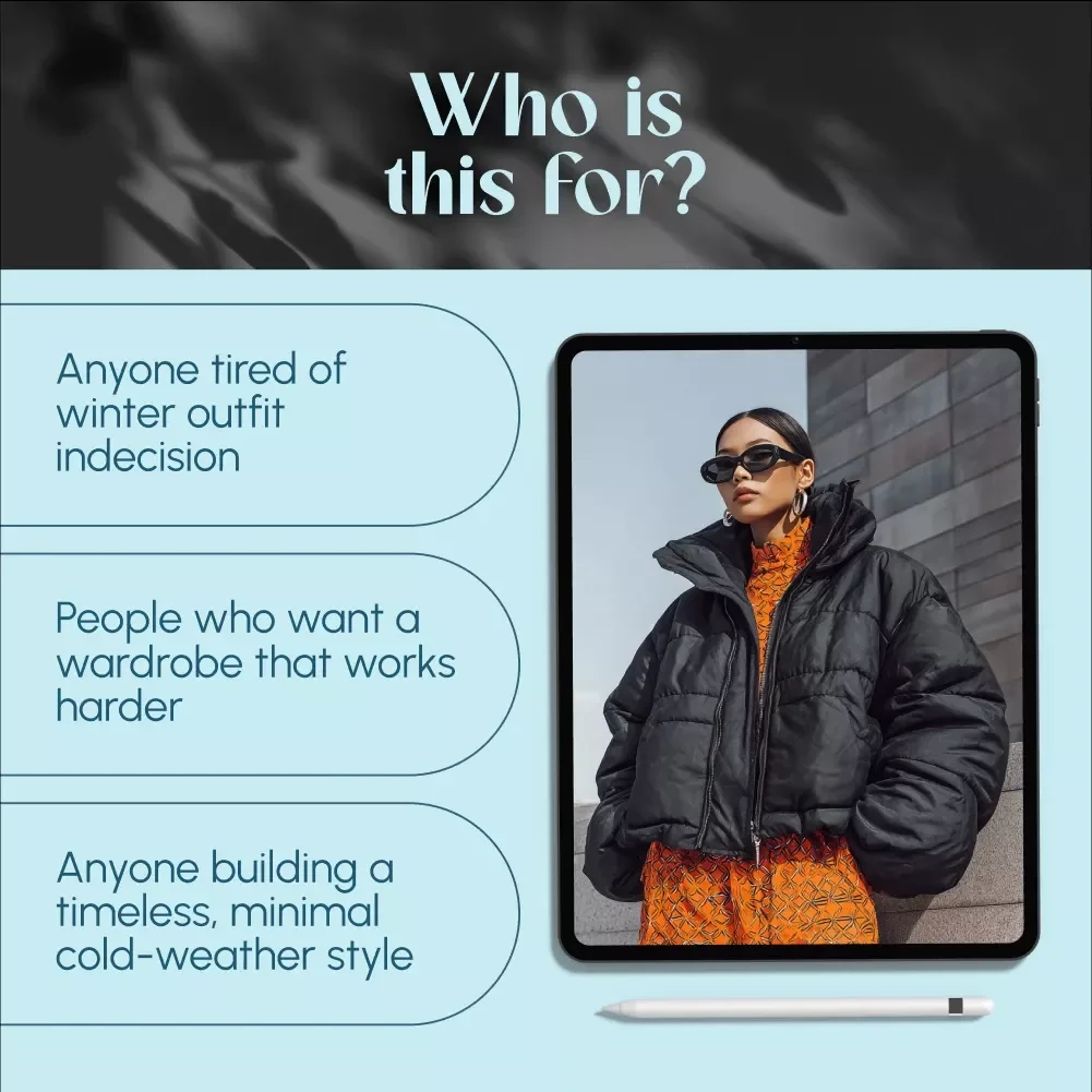 How to Build a Chic Capsule for Cold Weather | Winter Capsule Wardrobe Guide | Digital Download