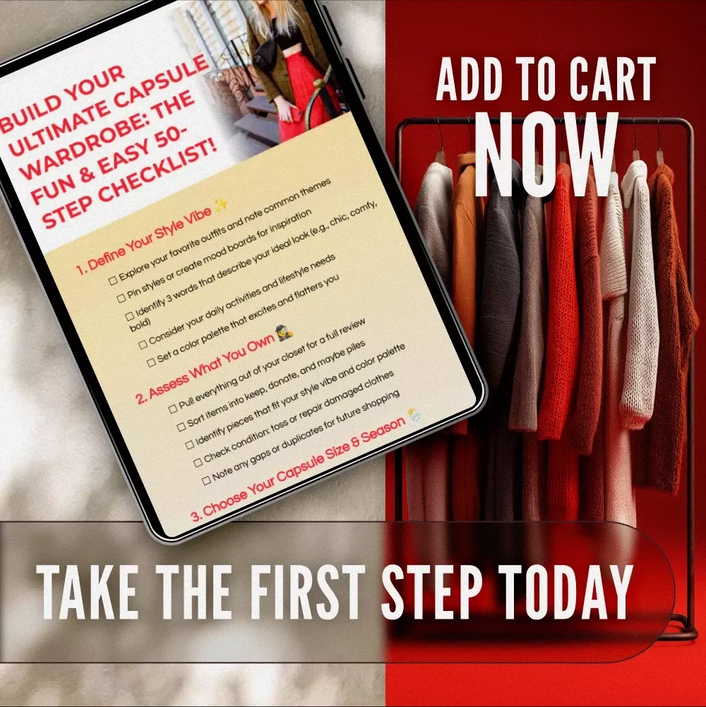 Build Your Ultimate Capsule Wardrobe: The Fun & Easy 50-Step Checklist | How to Build a Capsule Wardrobe Digital Download PDF