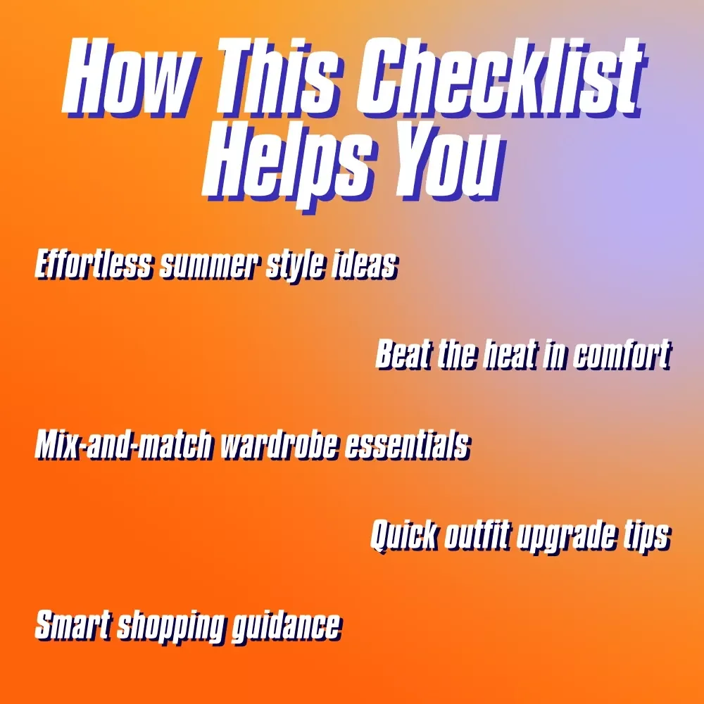 Men’s Summer Outfit Checklist | Digital Download Wardrobe Guide for Effortless Style & Cool Comfort | Perfect Men’s Summer Outfits Planner