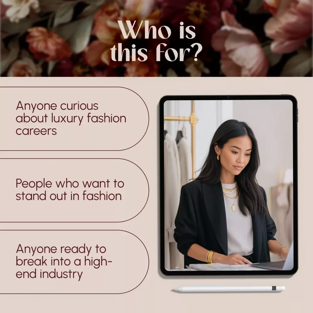 Luxury Fashion Career Pathways Map Guide – Digital Download for Aspiring Luxury Fashion Professionals | Career Map, eBook, Checklist & Guide for the Luxury Fashion Industry