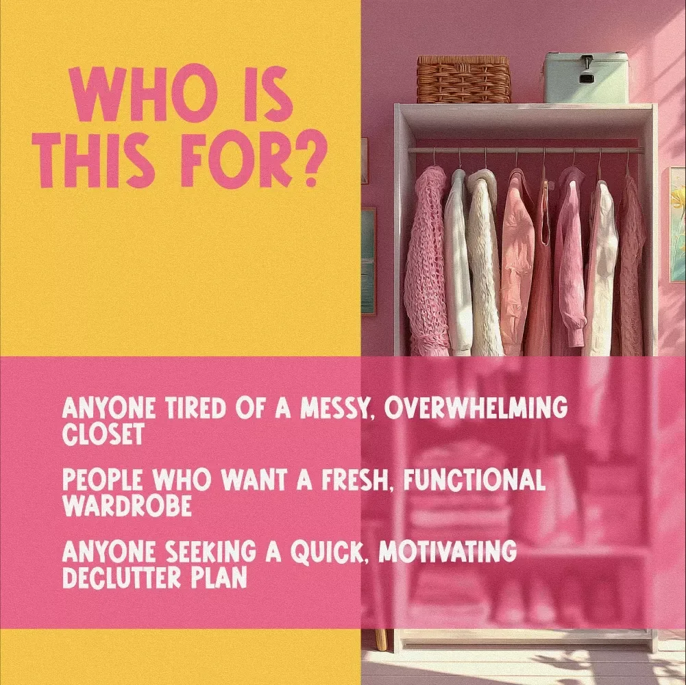 Closet Detox: The Ultimate 10-Step Checklist to Clear the Chaos & Find Your Style Again | Declutter Closet Digital Download, Printable Wardrobe Organization Guide