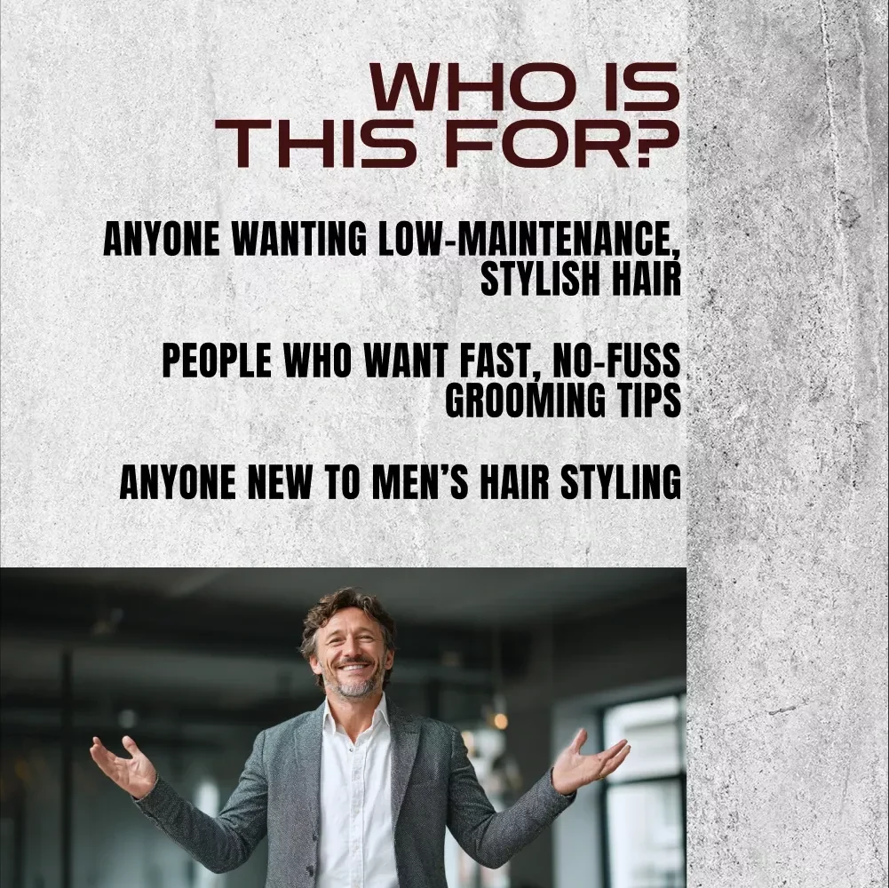 Quick & Easy Men’s Hair Styles Checklist | Simple Hair Style Men | Digital Download Grooming Guide for Modern Looks