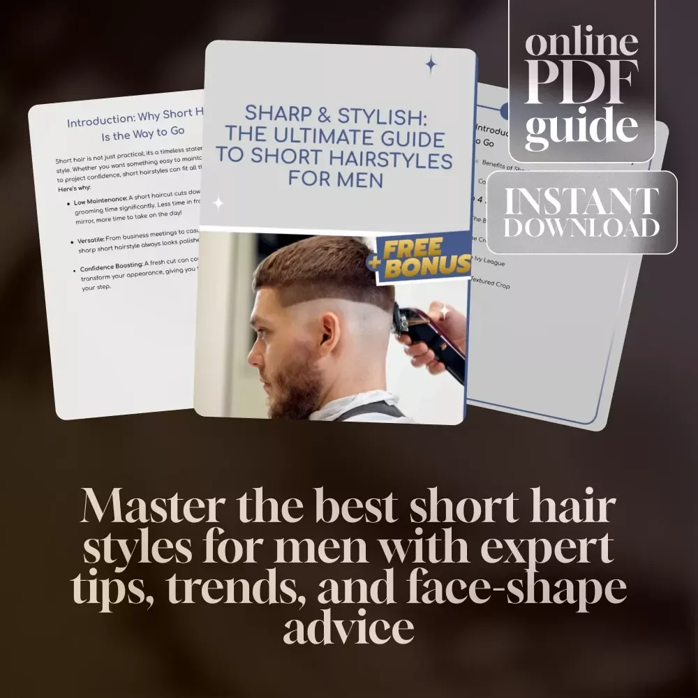 Sharp & Stylish: The Ultimate Guide to Short Hairstyles for Men | Digital Guide | Short Hair Styles for Men eBook | Men's Haircut Checklist