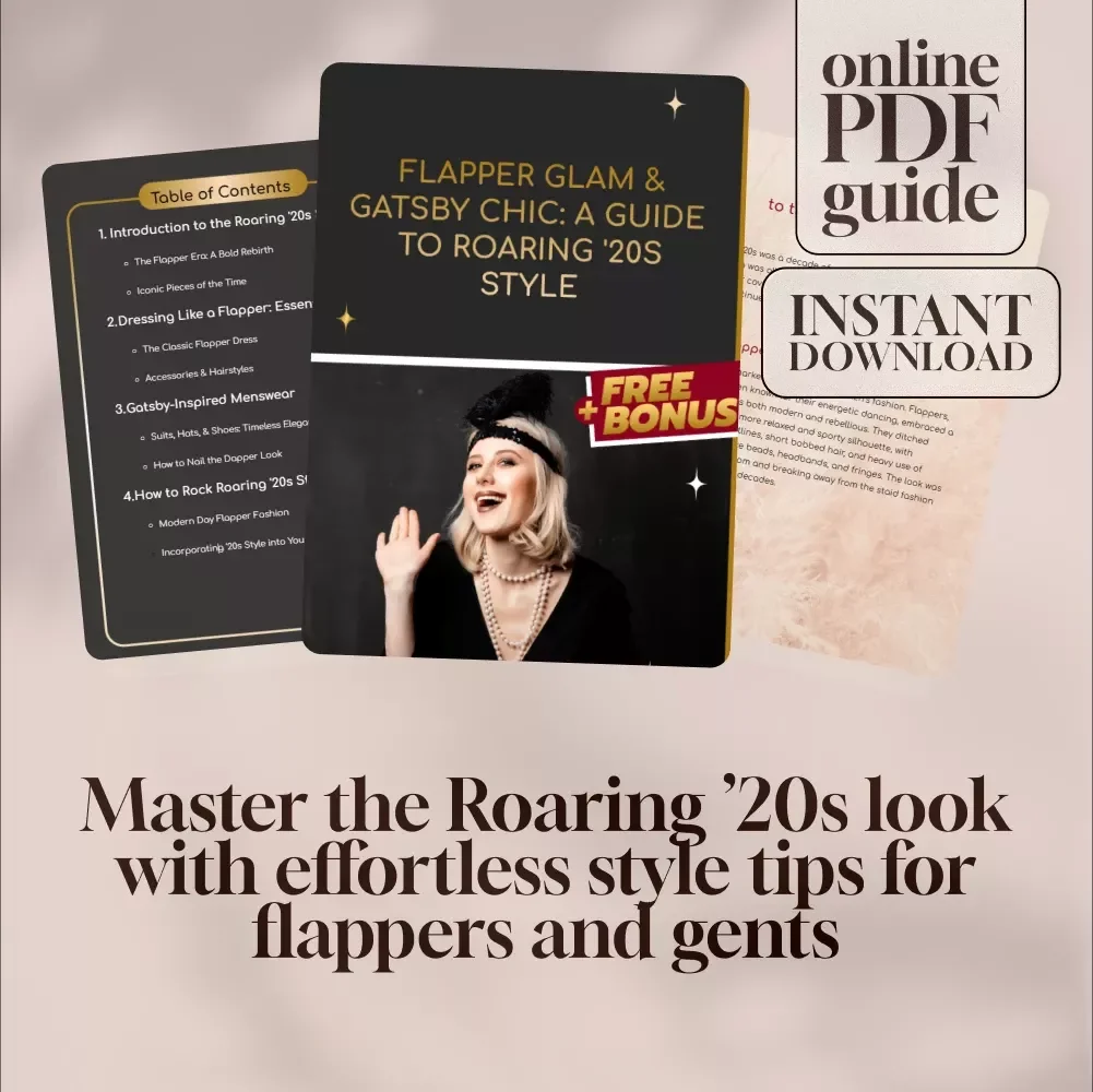 Flapper Glam & Gatsby Chic: A Guide to Roaring '20s Style | Digital Download eBook for Vintage Fashion Lovers, Flapper Clothing, and Gatsby Party Inspiration