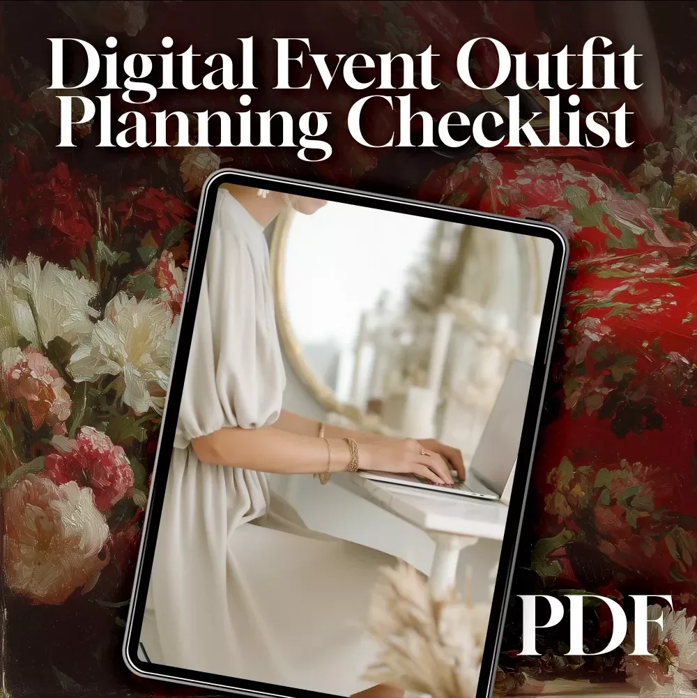 Digital Event Outfit Planning Checklist | Virtual Event Outfit Guide | Zoom Call Style | Digital Download Wardrobe Planner
