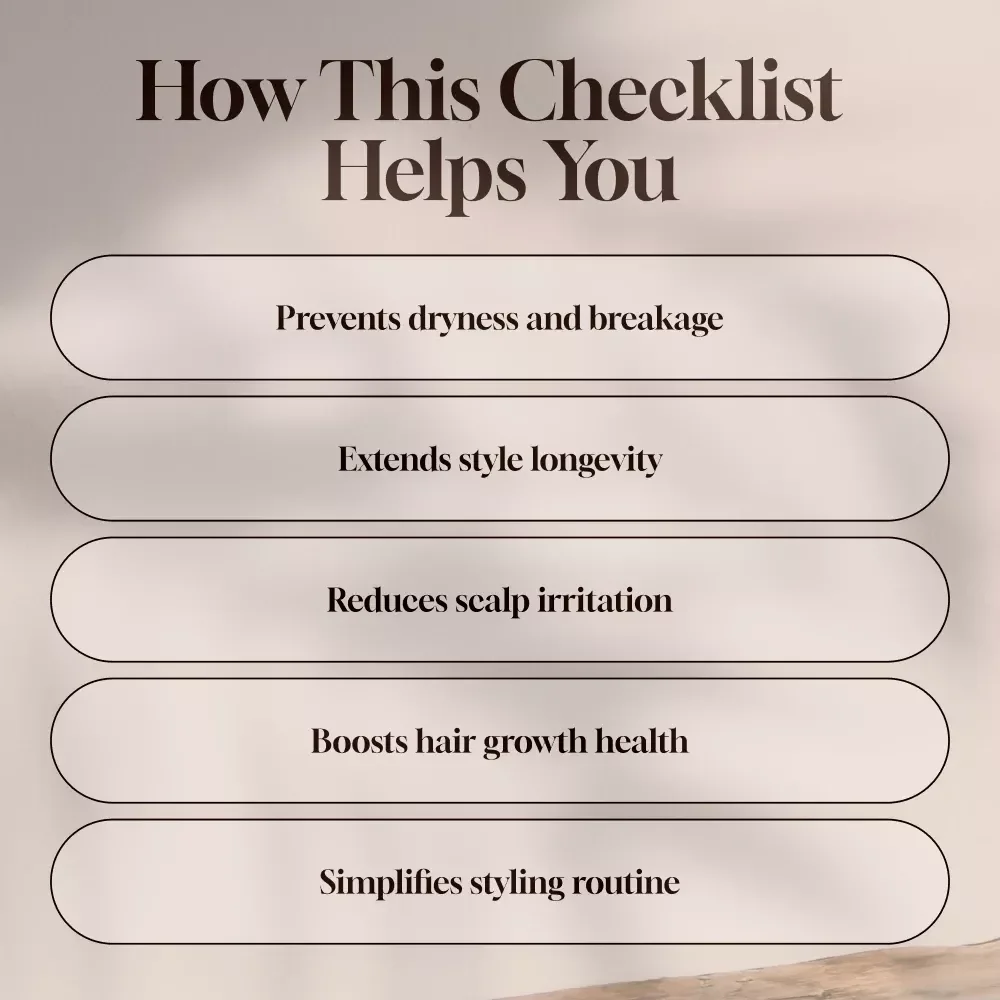 Protective Styles for Natural Hair: The Ultimate Checklist | Digital Download Hair Care Guide & Styling Tips for Braids, Twists, Wigs & More