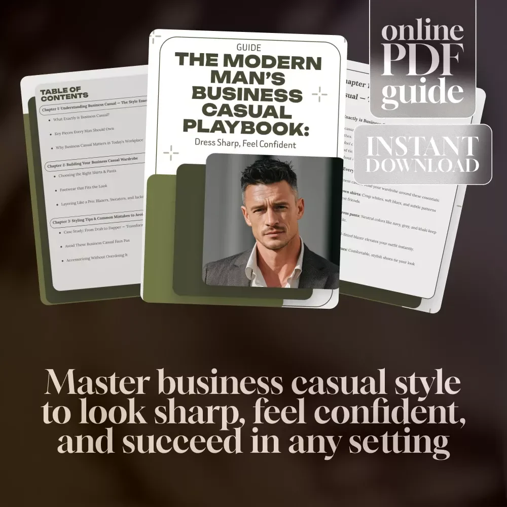 The Modern Man’s Business Casual Playbook: Dress Sharp, Feel Confident | Digital Guide for Men’s Business Casual Outfits, Style Tips & Wardrobe Essentials