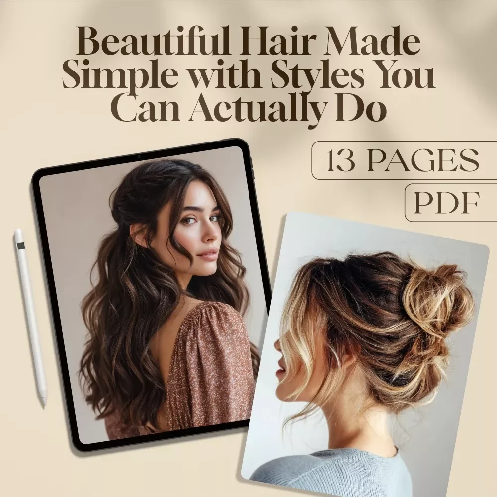 Beautiful Hair Made Simple with Styles You Can Actually Do | Easy Hair Styles Guide, Quick Hairstyles for Every Day, Digital Download