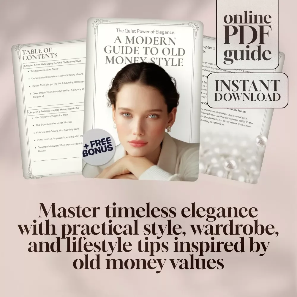 The Quiet Power of Elegance: A Modern Guide to Old Money Style | Timeless Fashion, Lifestyle & Wardrobe Essentials Digital Download