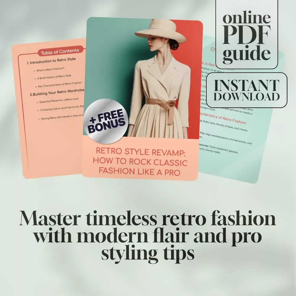 Retro Style Revamp: How to Rock Classic Fashion Like a Pro | Vintage Fashion Guide for Retro Style Clothing Lovers, eBook, Digital Download