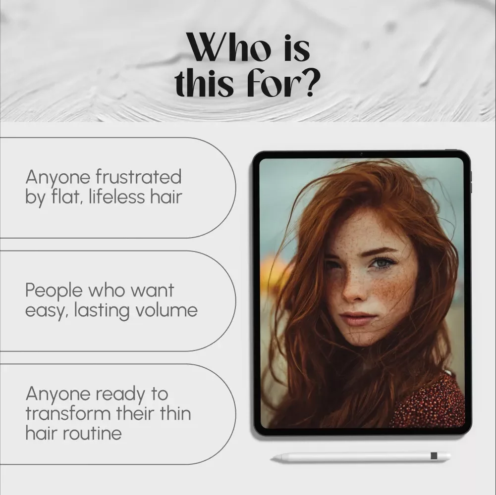 The Volume Boosting Guide for Thin Hair – Digital Styling Guide for Fuller Looks, Easy Hairstyles for Thin Hair, Cuts & Care Tips