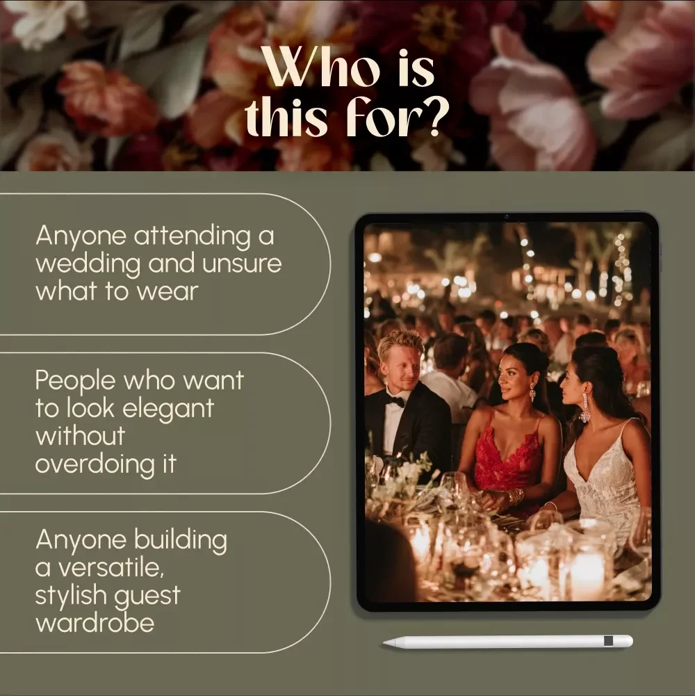 Luxury Wedding Guest Outfit Guide | Digital Download | Elegant Guest Dress Code & Style Tips | Formal Wedding eBook | Luxe Wedding Checklist PDF